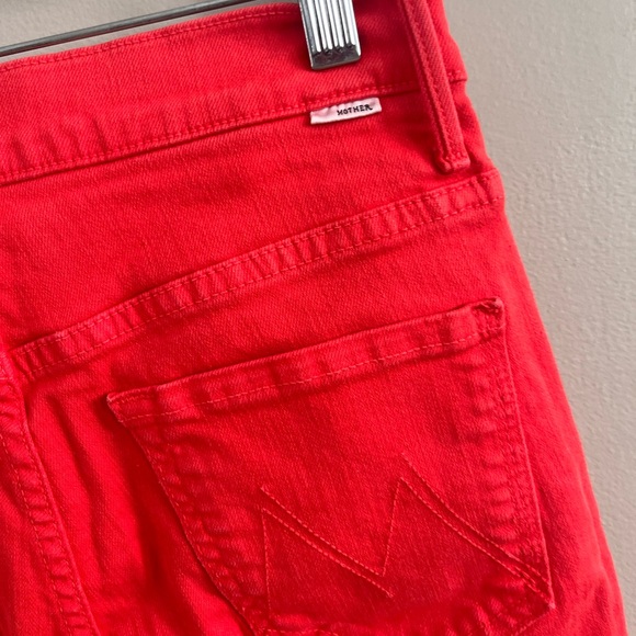 Mother Stunner‎ Ankle Fray - Red Jeans -  Play Date Size 27 - Picture 6 of 9